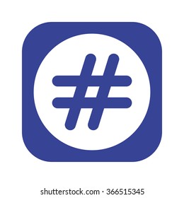 Hashtags icon, vector illustration. Modern design. Flat design style