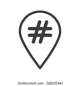 Hashtags icon, vector illustration. Modern design. Flat design style