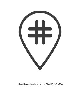 Hashtags icon, vector illustration. Modern design. Flat design style