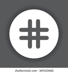 Hashtags icon, vector illustration. Modern design. Flat design style