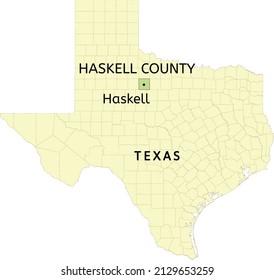 Haskell County City Haskell Location On Stock Vector (Royalty Free ...