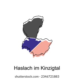 Haslach Im Kinzigtal City Map illustration. Simplified map of Germany Country vector design template