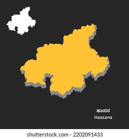 Hassan Vector Map - District Of Karnataka