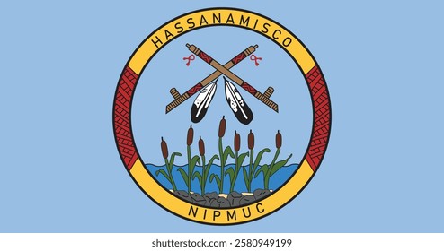 Hassanamisco Nipmuc Flag Vector Illustration Premium Quality