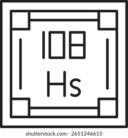 Hassium Filled Style Icon Design