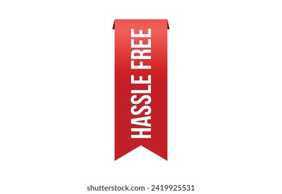 Hassle Free banner design Vector illustration.