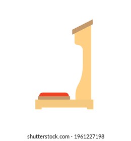 hassock, faldstool for praying icon- vector illustration