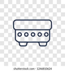hassock icon. Trendy linear hassock logo concept on transparent background from Furniture and Household collection