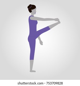 hasta padangusthasana isolated flat vector icon