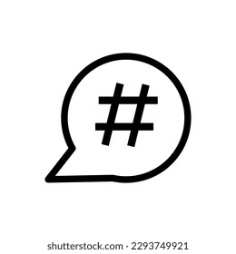 Hastag icon symbol vector illustration on white background..eps