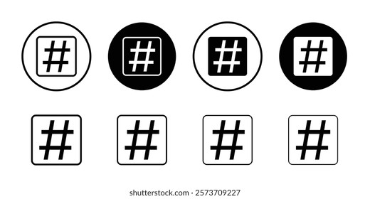 Hastag icon Thin line art isolated