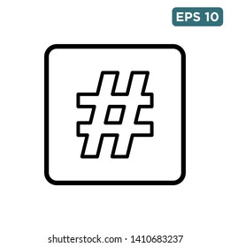 hastag icon vector design template