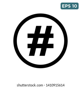 hastag icon vector design template
