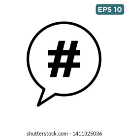hastag icon vector design template