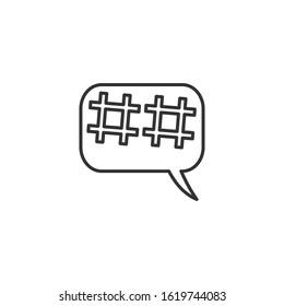 hastag Icon vector sign isolated for graphic and web design. hastag symbol template color editable on white background.