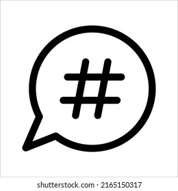 Hastag icon vector. Tag icon symbol illustration on white background