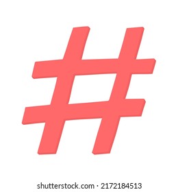 Hastag icon vector. Tag icon symbol illustration on white background.