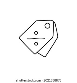 Icono de etiqueta Hastag en estilo de línea negra plana, aislado en fondo blanco 