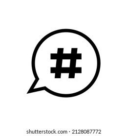 Hastag symbol template  illustration on white background.