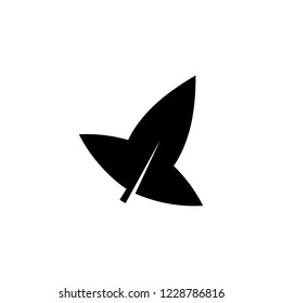 hastate leaf flat icon on transparent background