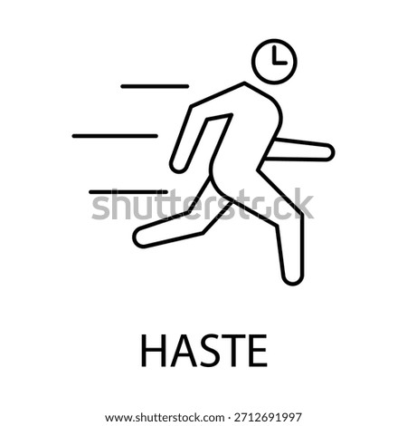 Haste Hurry Run Fast Urgent Speed Line Icon