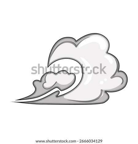 haste speed smoke cloud cartoon. celerity quickness, fleetness vapor, haze fume haste speed smoke cloud sign. isolated symbol vector illustration