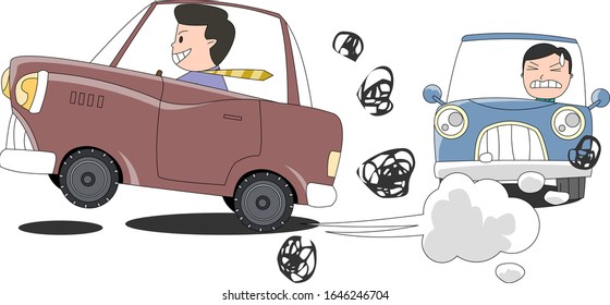 Hastily departed Violent Driver illustration