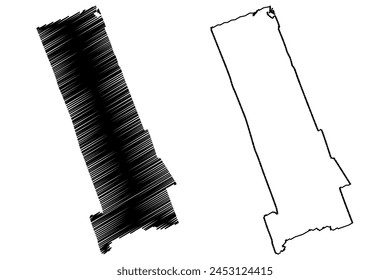 Hastings County (Canada, Ontario Province, North America) map vector illustration, scribble sketch Hastings map