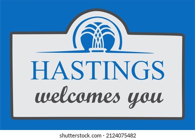 Hastings Nebraska with blue background 