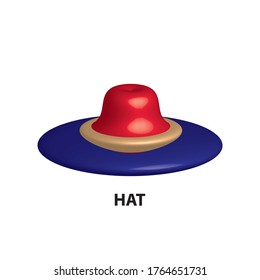 hat 3D vintage vector clip art is the graphic arts,refers to pre-made images used to illustrate any medium. 