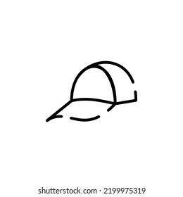Hat, Accessory, Fashion Dotted Line Icon Vector Illustration Logo Template. Suitable For Many Purposes.