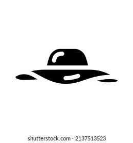 hat accessory glyph icon vector. hat accessory sign. isolated contour symbol black illustration