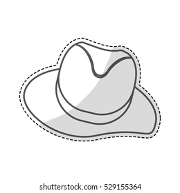 hat accessory icon over white background. hipster style design. vector illustration