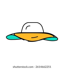 hat accessory line icon vector. hat accessory sign. isolated symbol illustration