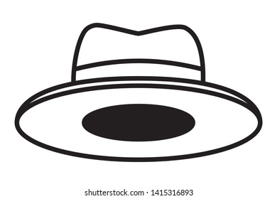 hat accessory on white background vector illustration