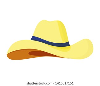 hat accessory on white background vector illustration