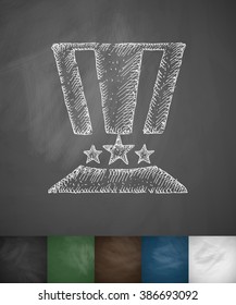 hat with American flag icon. Hand drawn vector illustration