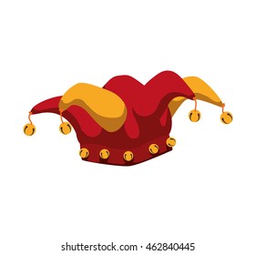 hat arlequin carnival celebration icon. Festival concept.  Isolated and flat illustration. Vector graphic