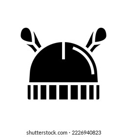hat baby cloth glyph icon vector. hat baby cloth sign. isolated symbol illustration