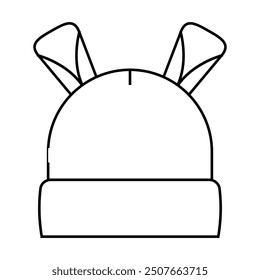 hat baby cloth line icon vector. hat baby cloth sign. isolated contour symbol black illustration