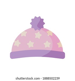 hat baby clothes flat style icon vector illustration design