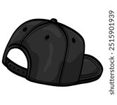 Hat Backward Cap Snapback Illustration Vector