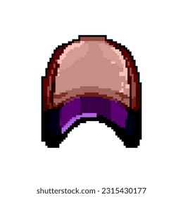 hat baseball cap game pixel art retro vector. bit hat baseball cap. old vintage illustration