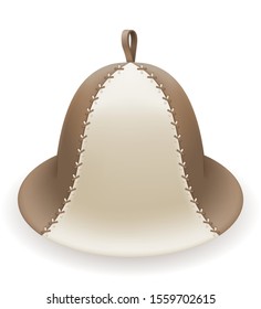 hat for bath or sauna vector illustration isolated on white background