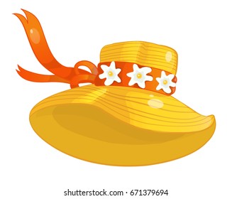 Hat beach vector