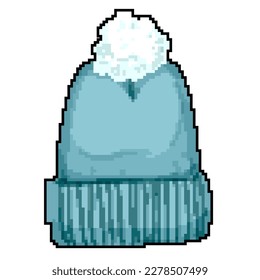 hat beanie game pixel art retro vector. bit cash hat beanie video arcade. old vintage illustration