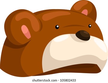 hat bear so cute isolated  illustrator