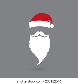 hat and beard Santa claus