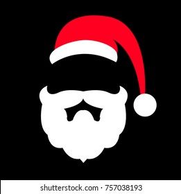 hat and beard santa clause