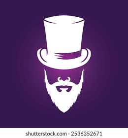 Sombrero y barba ilustraciones de moda Ilustración vectorial abstracta atractiva colorido aplicable design.eps